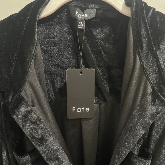 Fate black velvet shirt jacket - Picture 3 of 3
